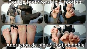 Double foot worship POV