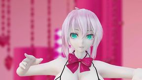 megurine luka hentai vocaloid nude dance rabbit hole song mmd 3d clear blue eyes