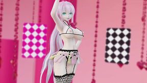 megurine luka hentai vocaloid nude dance rabbit hole song mmd 3d clear blue eyes