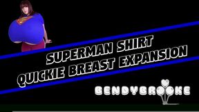 Superman Shirt Quickie Breast Expansion