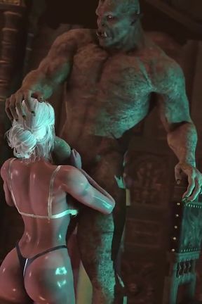 The Witcher Ciri Vs Orc (cube of Desires) by 26regionsfm (animation with Sound) 3D Hentai Porn Sfm