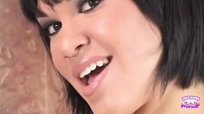 Once the MILF goes away, the naughty&#x1F608; brunette gets drilled and swallows his cum