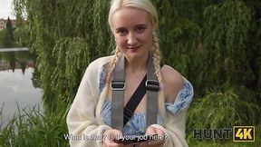 Blonde roughly fucked by a stranger in the park POV