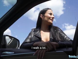 Public Agent Shes a hawt hitchhiker with great melons and butt with appetite for wang