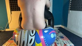 3 Huge 100cm Beach Balls Crushed by us! 2 cameras with slowmo
