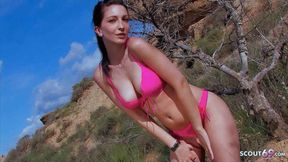 Cute Girl Real Amateur Outdoor Anal Sex by Older Guy After College