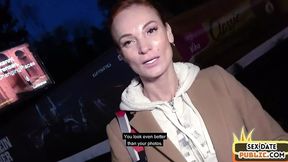 Redhead MILF Fucked Outside in POV