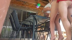 Banging My Stepmom's Pussy from Below in an Upskirt Fuck Session
