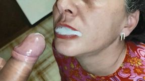 Cum in Mouth Amateur Mature MILF Housewife Compilation