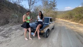 Jarlyn have fun stalling the car