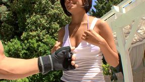 is that a stick shift in your pocket or are you just happy to see vanessa leon? vanessa is...