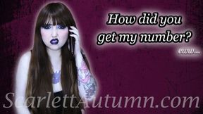 How did a loser like you get my number? - MP4 HD 1080p