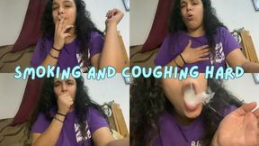 Heavy Smoking Tease & Real Coughing!