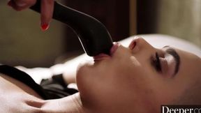 Ferociously shared lesbian threesome, raw, unbridled, and scorching hot