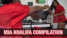 Delightful beauty Mia Khalifa in her compilation of great scenes