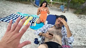 Bored AF: Stepsis Lets Me Quick Bang Her On Beach! - Serena Santos