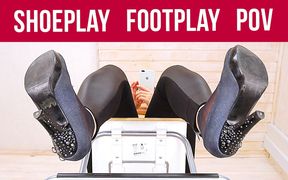Shoeplay and socks fetish bottom view - Ignore POV