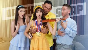 Stepfamilies unite in sick fucksquad, exchanging cum & cash for unholy bliss