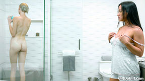 Im sharing a shower with my stepmoms gf