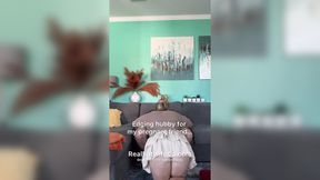 Pregnant Hotwife's Quickie Gets Home with Creampie for Husband