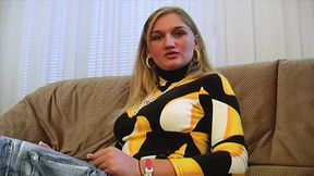 Blonde German babe goes oral&#x1F61C; on massive BBC cumshot