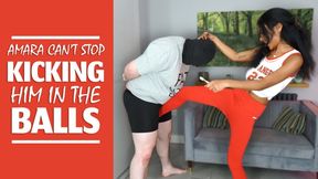 Amara Can't Stop Kicking Him in The Balls - Amara