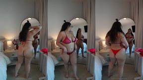 try on haul - little red bikini edition ft. thick dani valentina