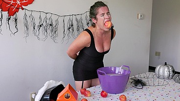 Bobbing for apples - bucket full of jizz