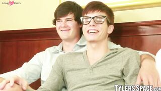 Twink cock riding action with anal fun after cock sucking
