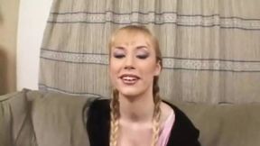 Meadow's throat-fucked by a behemoth erection, swallowing cum with gusto
