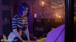 Horny&#x1F975; Raven Engages With A Wild Beast In The Bed chamber