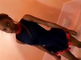 Black Cheerleader Skinny Teen Gir