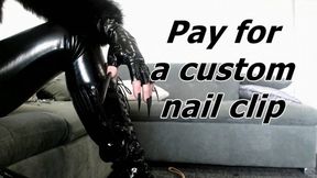 Pay for a custom nail clip slave (WMV)