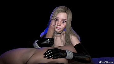 Busty Blonde Babe Point of View Handjob - HOT Sensual Jerking off with CUM ON FACE POV HD 1080p