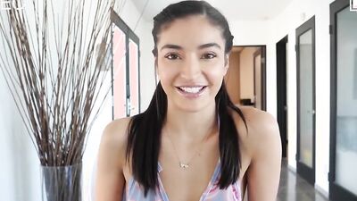 POV passionate lovemaking with a gorgeous brunette sweetheart Emily Willis