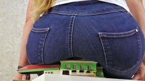 Small town sat flat by Lady Nora's denim ass - small version