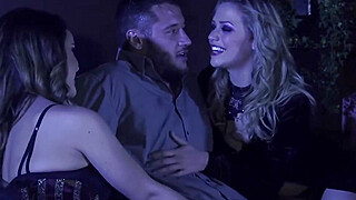 Mia Malkova and Dillion Harper get an offer for a threesome with muscular guy Danny Mountain