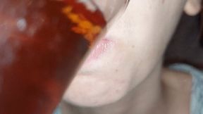 Orange soda in my mouth