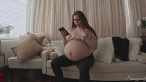 Pregnant Body Swap Part II - A bodyswap roleplay scene featuring Belly Fetish, Twin Belly, Cosplay and Freaky Friday ft MILF Sassypantz