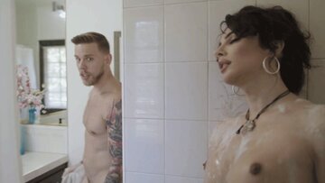 Tight TS babysitter Ariel Demure bareback banged by lustful boss