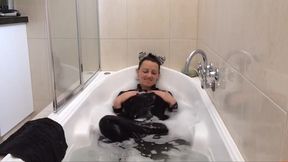Saucy Nipponese Cutie Teasing in the Tub, Gang Bang in Sight