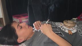 LOVE SMOKING WHILE LYING IN BED
