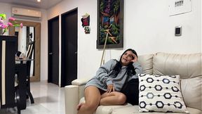 Slutty stepsister cleans while seducing; I can't resist fucking her