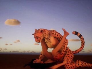 Furry Lesbian erotic licking and scissoring