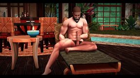 the blissful simmers_eros s deput masterbation by the pool