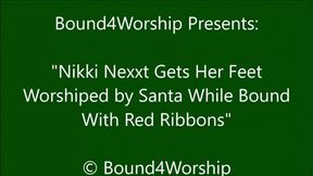 Nikki Nexxt Gets Foot Worship From Santa Claus - SD