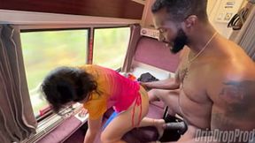 **Getting blown by the siren on the train - a dirty delight**