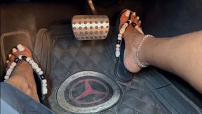 Sensual Flip-Flops Shoeplay And FAST Driving!
