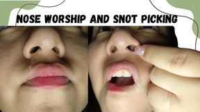 Nose worship and snot picking