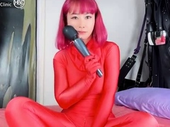 HBC - I tried on the zentai tights I bought during the